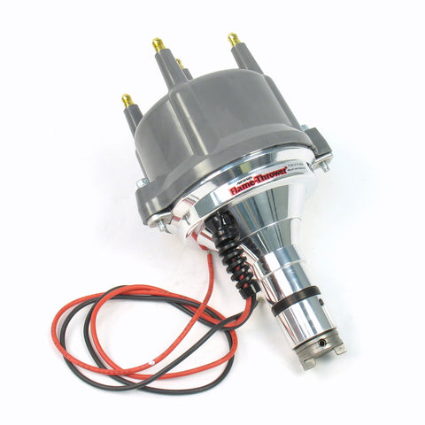 Pertronix Flame-Thrower Billet Distributor, w/Grey Cap and Ignitor II Electronic Ignition - AA Performance Products
