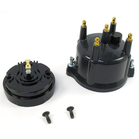 Replacement Distributor Cap AND Rotor for Billet Dist, Black