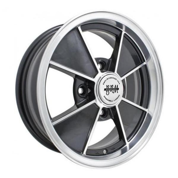 Empi BRM 9735 Gloss Black w/ Polished Lip & Spoke Edges 5.5x15" - AA Performance Products