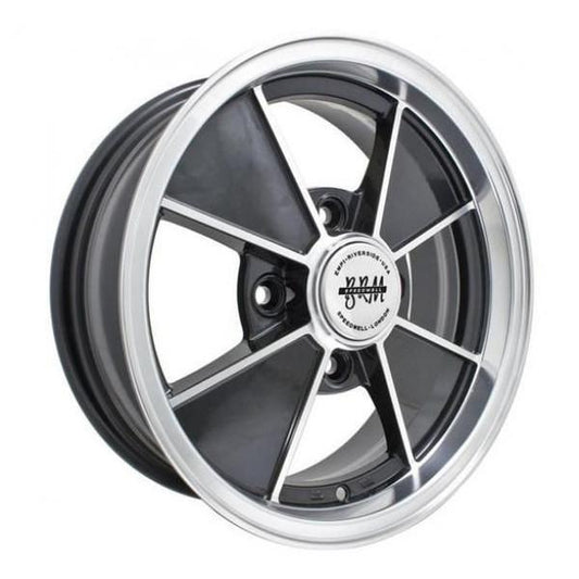 Empi BRM 9735 Gloss Black w/ Polished Lip & Spoke Edges 5.5x15" - AA Performance Products