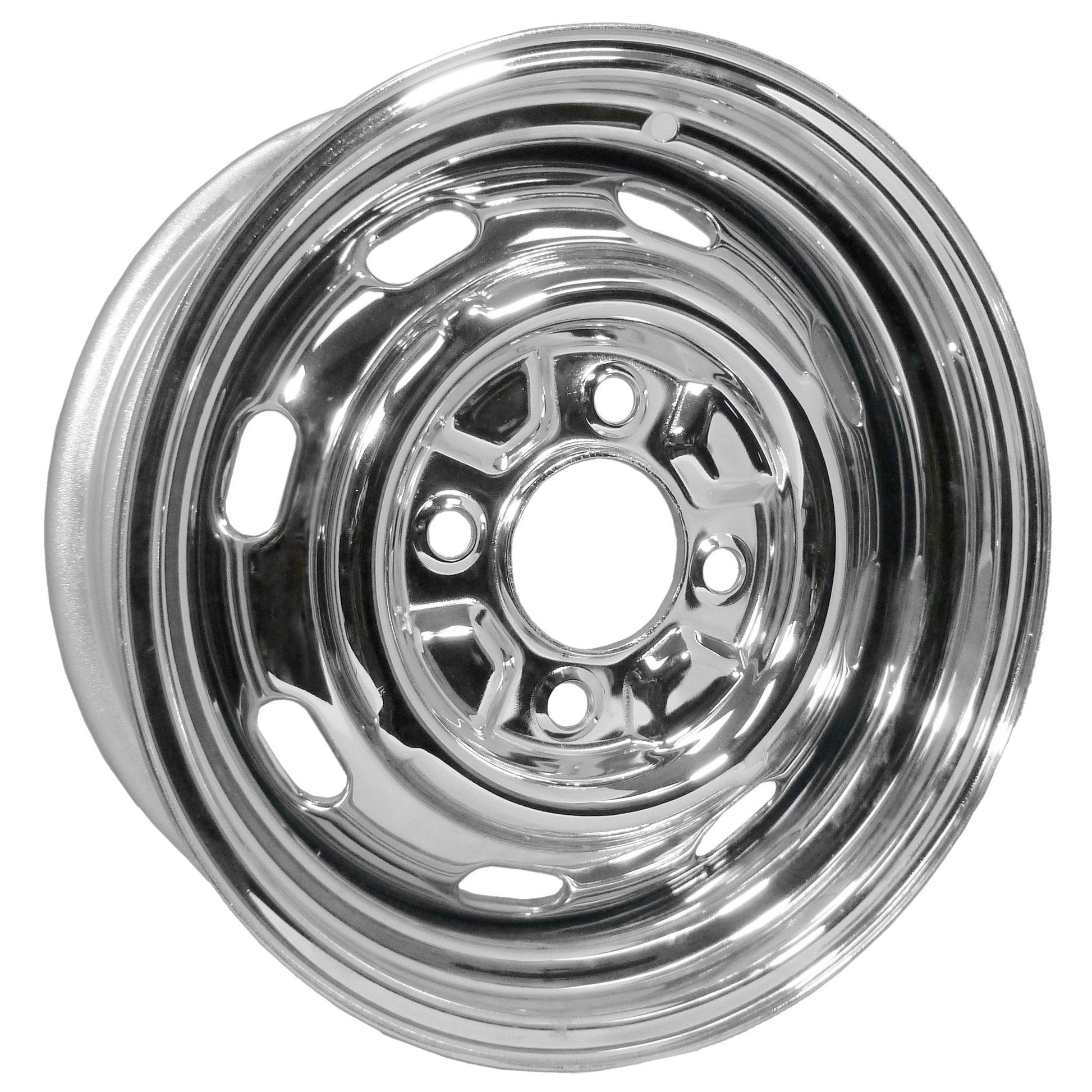 4 Lug Rim Chrome with Slots 4/130 5.5" Wide - AA Performance Products