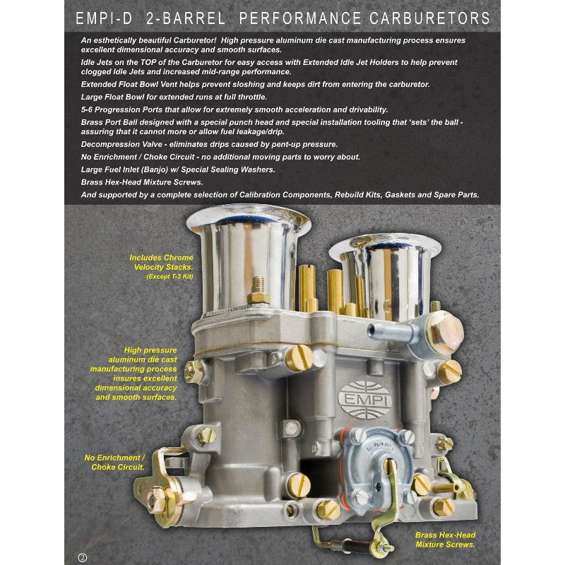 EMPI Dual-D Deluxe Carburetor Kit, Type 1