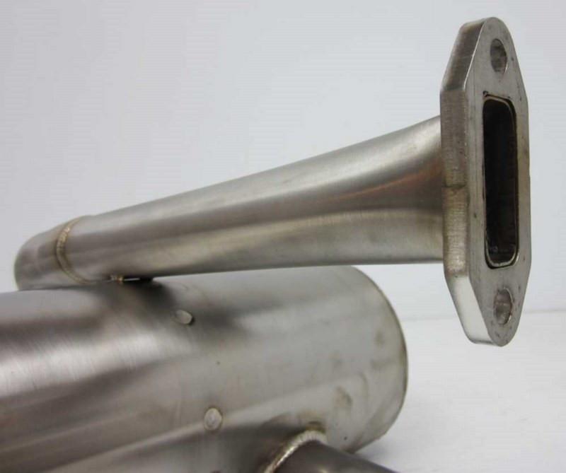 AA 356 Stainless Muffler 4 Tip Abarth Style - AA Performance Products